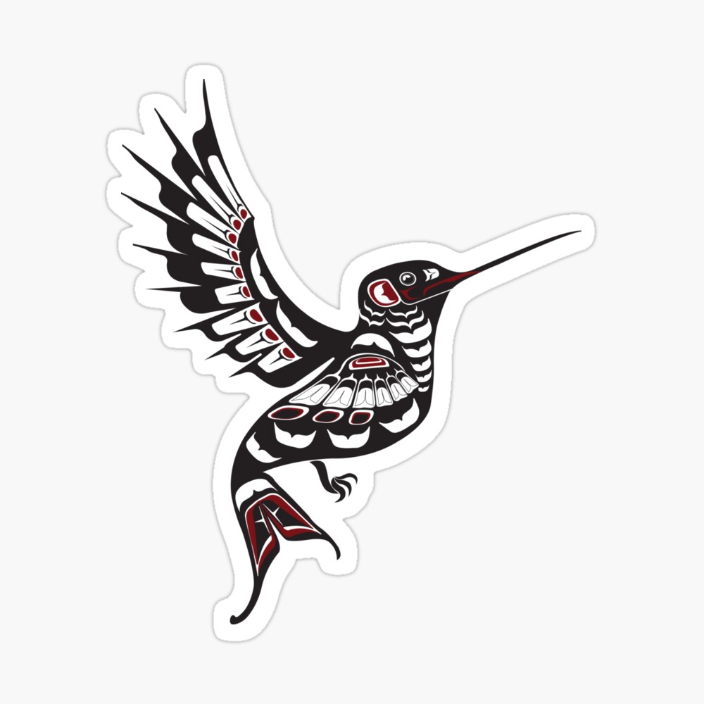 Nuu Chah Nulth First popular Nation 'Hummingbird' Carving Fridge Magnet Native Indigenous Art