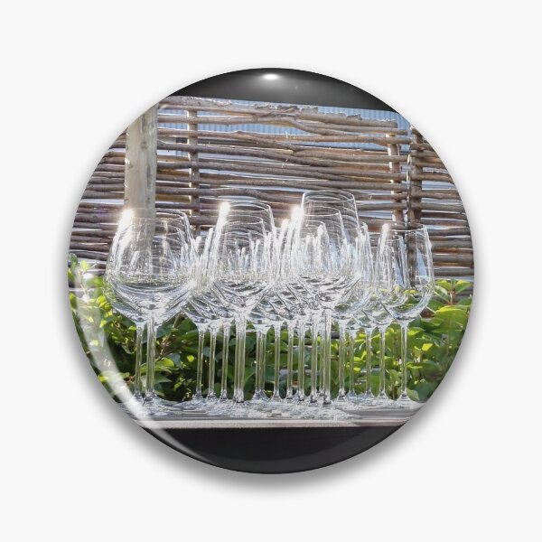 Item preview, Sunlight on wine glasses in a Belgian restaurant designed and sold by wineandwords.