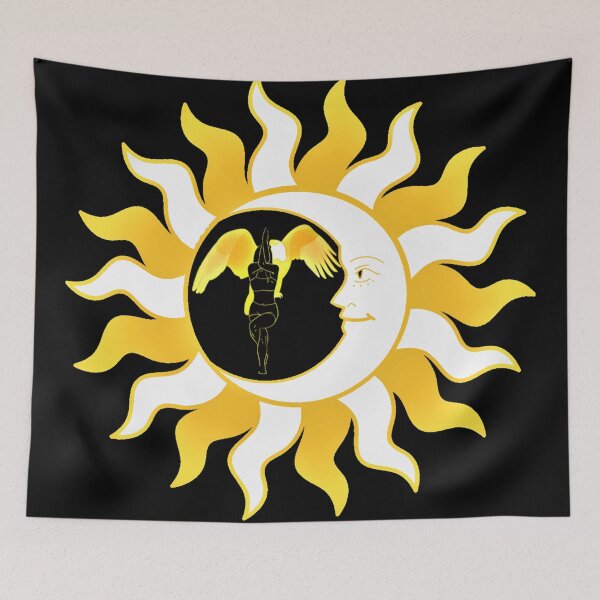 Item preview, Yoga Eagle Pose With Sun And Moon designed and sold by TeesFashion.
