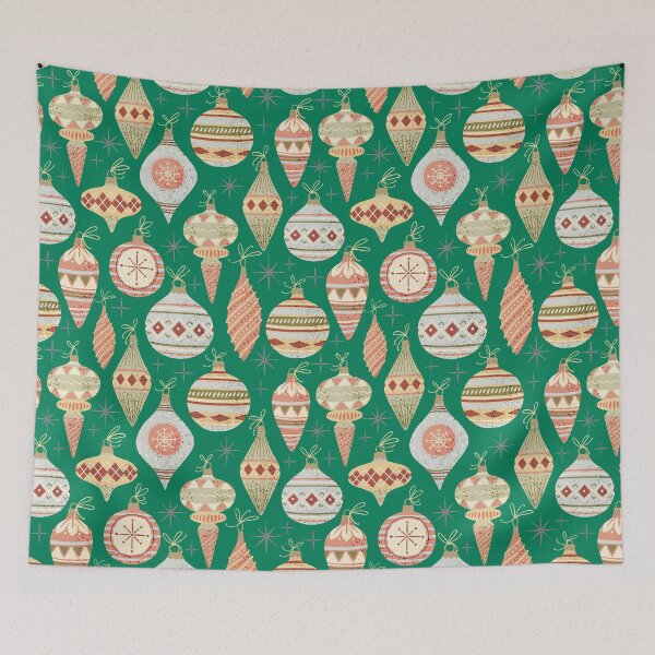 Item preview, Colorful christmas ornaments pattern designed and sold by urban-color.