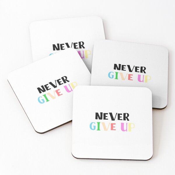 Item preview, Never Give Up Quote Art Design Inspirational Moti designed and sold by vividpixelusa.