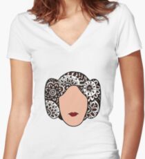 Princess Leia Women's Fitted V-Neck T-Shirt