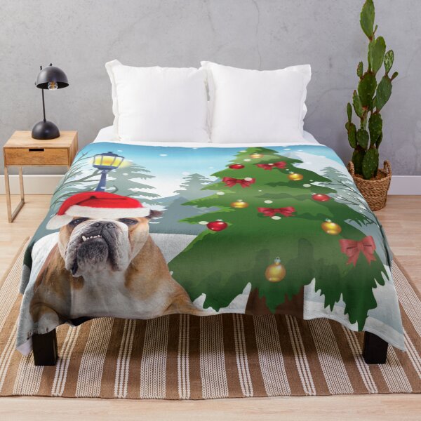 Artikelvorschau, Englische Bulldogge Weihnachten entworfen und verkauft von FunShirtDesigns.