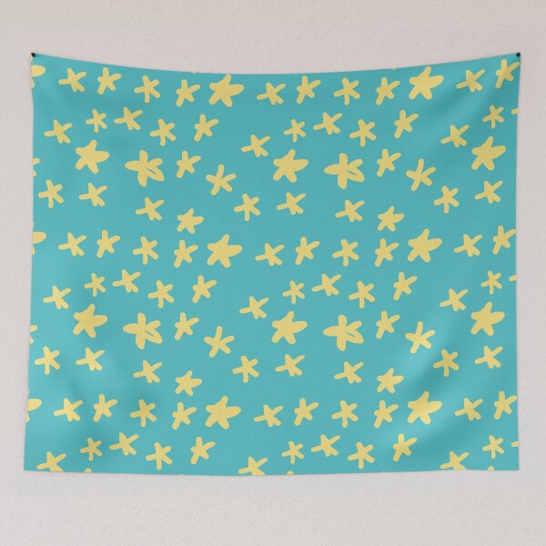 Item preview, Turquoise and Butter Stars Pattern designed and sold by urbnbodga.