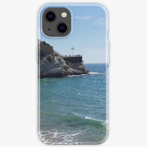 Benidorm Poniente Beach, glistening blue sea, white waves iPhone Soft Case