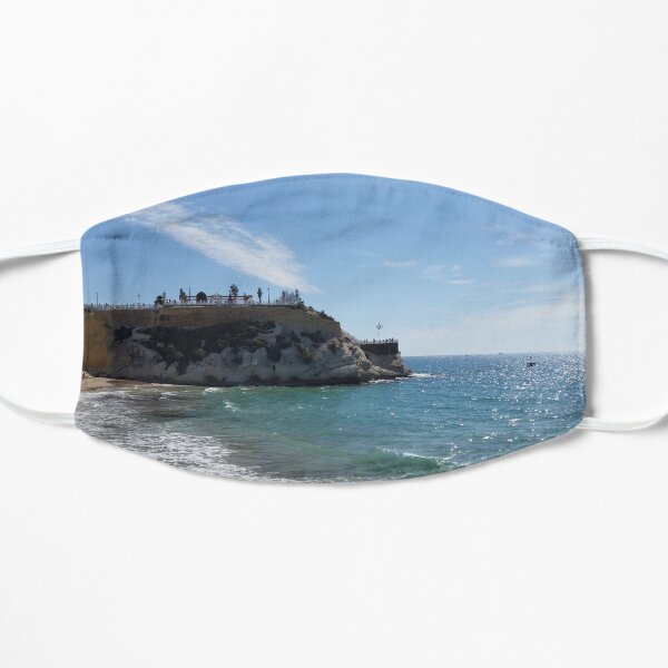 Benidorm Poniente Beach, glistening blue sea, white waves Flat Mask