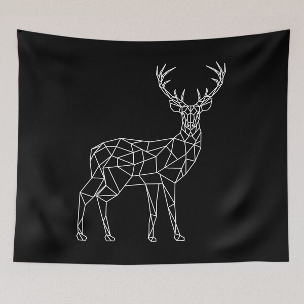 Item preview, Geometric Christmas Reindeer Blanc designed and sold by MonocleSkully.