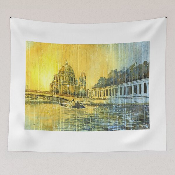 Item preview, Berlin Cathedral- Germany.  Fine art watercolor painting designed and sold by rfoxphoto.