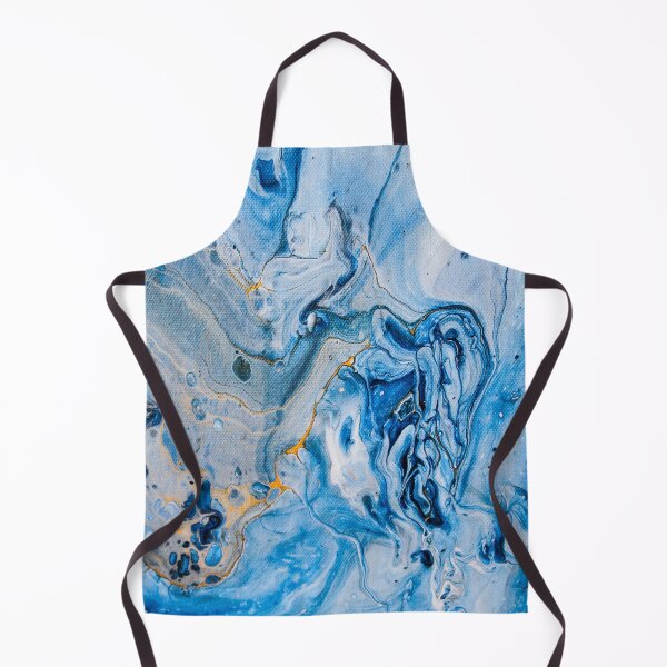Item preview, BLUE AND GOLD ABSTRACT PAINTING designed and sold by artbynikav.