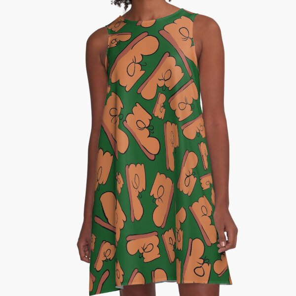 The Many Faces of Boot (Green) A-Line Dress