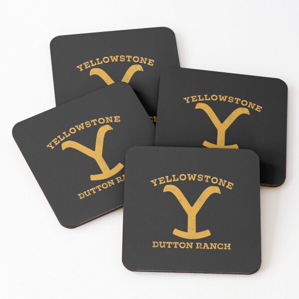 Yellowstone Dutton Ranch Montana Coasters (Set of 4)