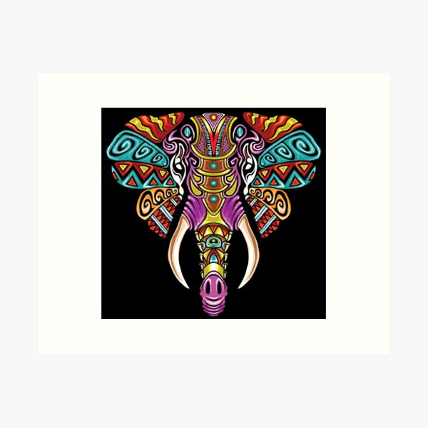 Mandala elephant, be strong