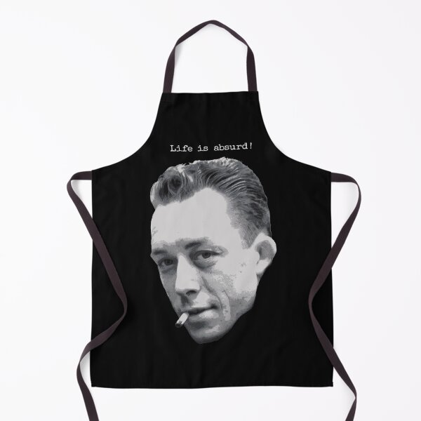 Item preview, Albert Camus ~ Life is absurd (light text for dark products) designed and sold by Stoaty.