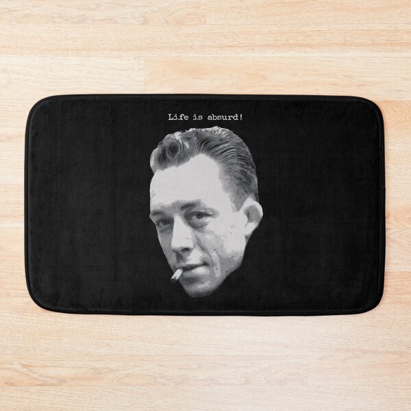 Item preview, Albert Camus ~ Life is absurd (light text for dark products) designed and sold by Stoaty.