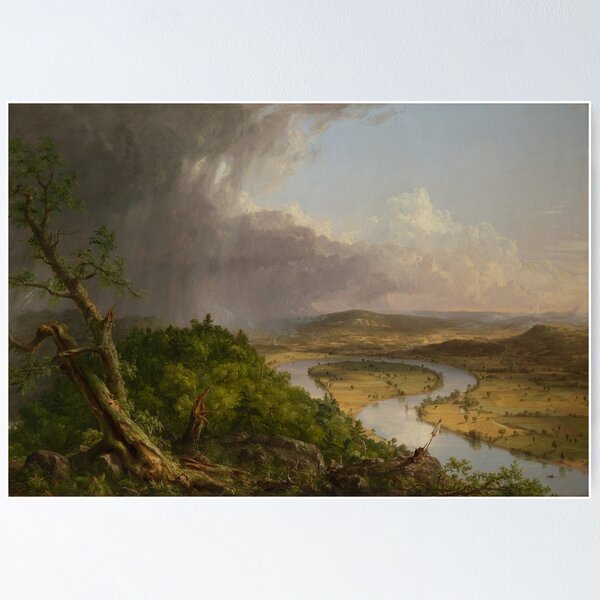 Item preview, View from Mount Holyoke - Northampton Massachusetts after a Thunderstorm - The Oxbow designed and sold by warishellstore.