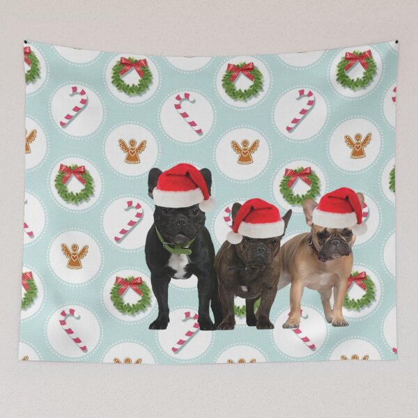 Item preview, French Bulldog Christmas Candy Canes designed and sold by FunShirtDesigns.