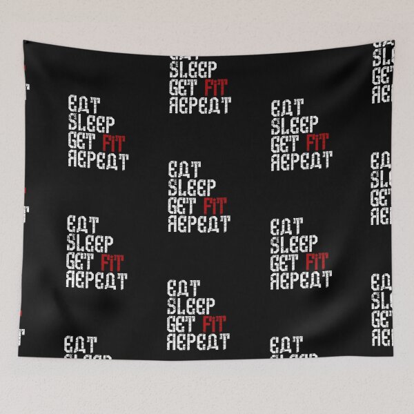 Item preview, EAT SLEEP GET FIT REPEAT - Gym for Ladies designed and sold by sgmydesigns.