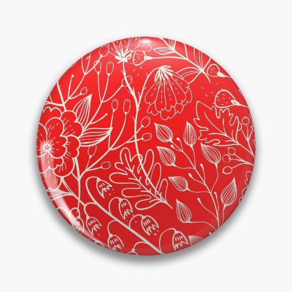 Item preview, Red and White Flowers Pattern designed and sold by MariesDesigns11.