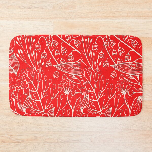 Item preview, Red and White Flowers Pattern designed and sold by MariesDesigns11.