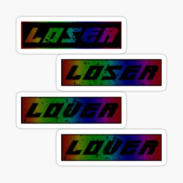 Loser Lover - Damaged CRT Screen Sticker
