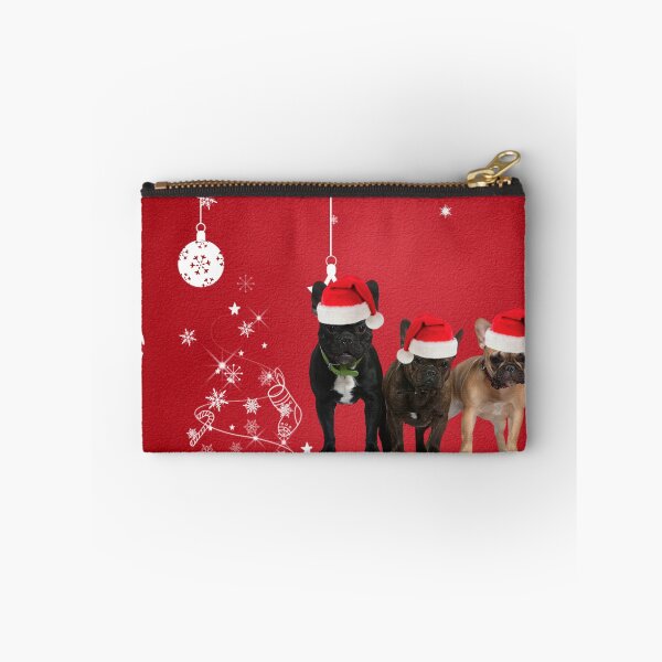 Item preview, French Bulldog Christmas Santas designed and sold by FunShirtDesigns.