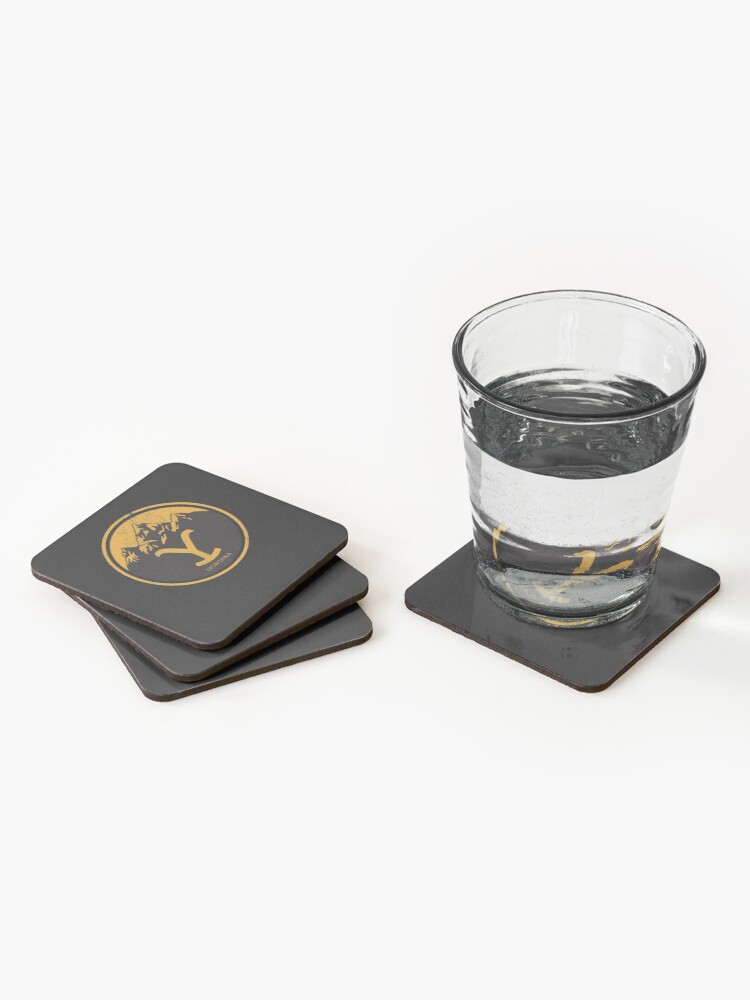 Alternate view of Yellowstone Dutton Ranch Montana Retro Artistic Coasters (Set of 4)