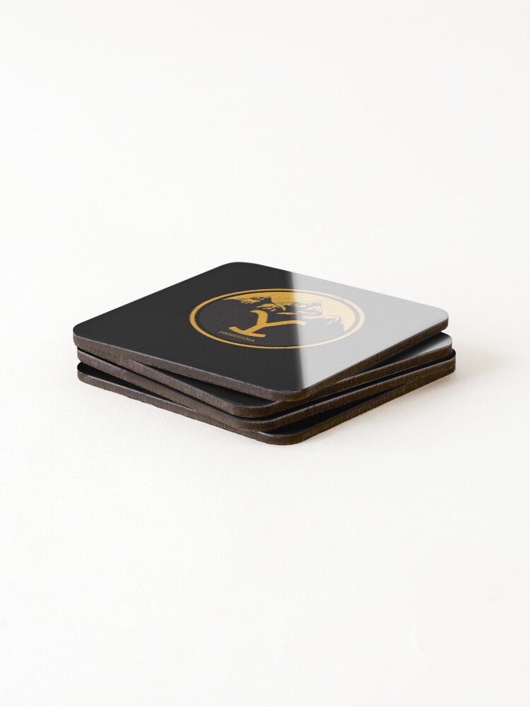 Alternate view of Yellowstone Dutton Ranch Montana Retro Artistic Coasters (Set of 4)