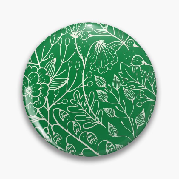 Item preview, Green and White Flowers Pattern designed and sold by MariesDesigns11.