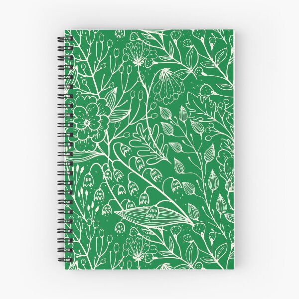 Item preview, Green and White Flowers Pattern designed and sold by MariesDesigns11.