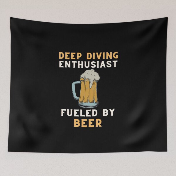 Item preview, deep diving enthusiast beer designed and sold by SnowballStep.