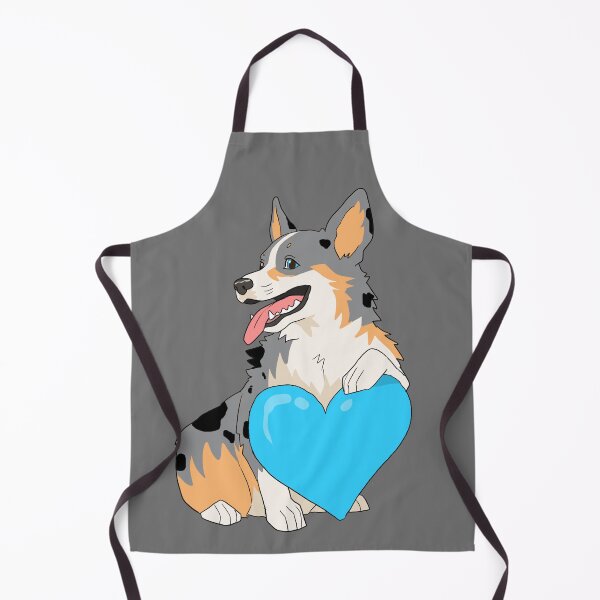 Item preview, Blue Merle Corgi with Blue heart designed and sold by MistyFigs.