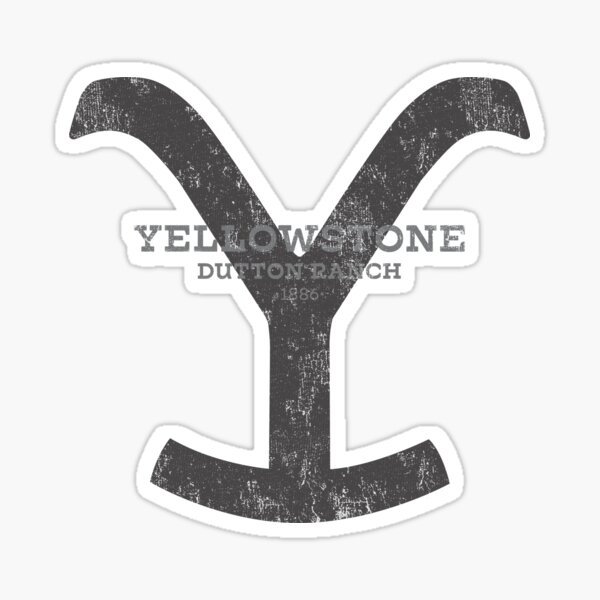 Yellowstone Dutton Ranch Montana Color Black Sticker