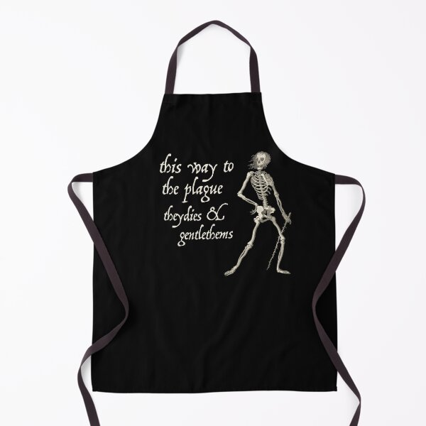 Item preview, Sardonic Plague Skeleton: This way to the plague, theydies and gentlethems (light text) designed and sold by Ofeefee.