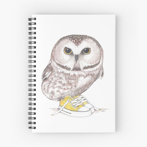Item preview, Saw-Whet owl in low tops designed and sold by JimsBirds.