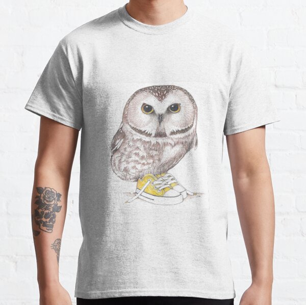 Saw-Whet owl in low tops Classic T-Shirt