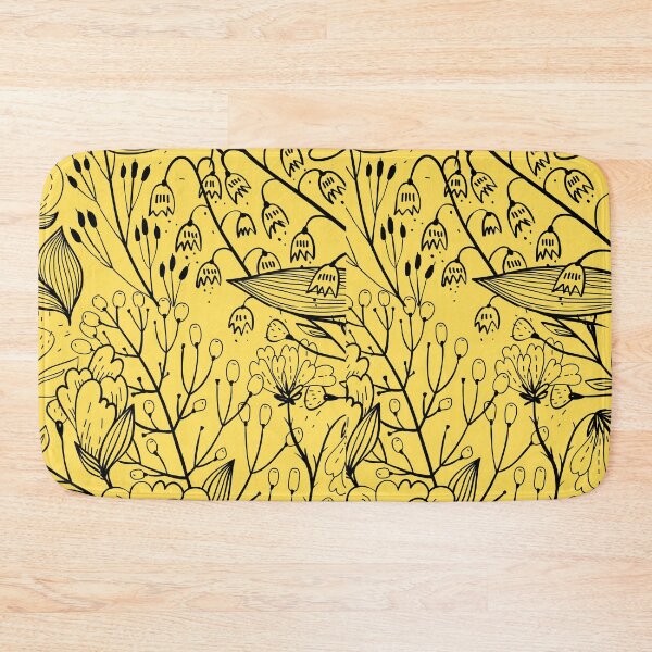 Item preview, Yellow and Black Flowers Pattern designed and sold by MariesDesigns11.