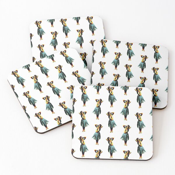 Item preview, Hula Girls Dashboard Hula Dancers Kitschy Retro Hawaii Design designed and sold by LADGraphics.