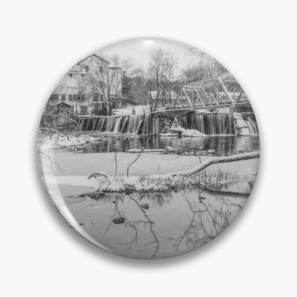 Item preview, Iced At Finley Dam Grayscale designed and sold by mljdwhite.
