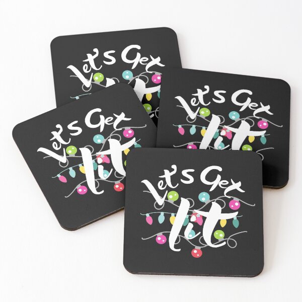 Item preview, let's get lit, christmas lights, merry christmas, getting lit at christmas, christmas gitt for mom, designed and sold by prteacool.