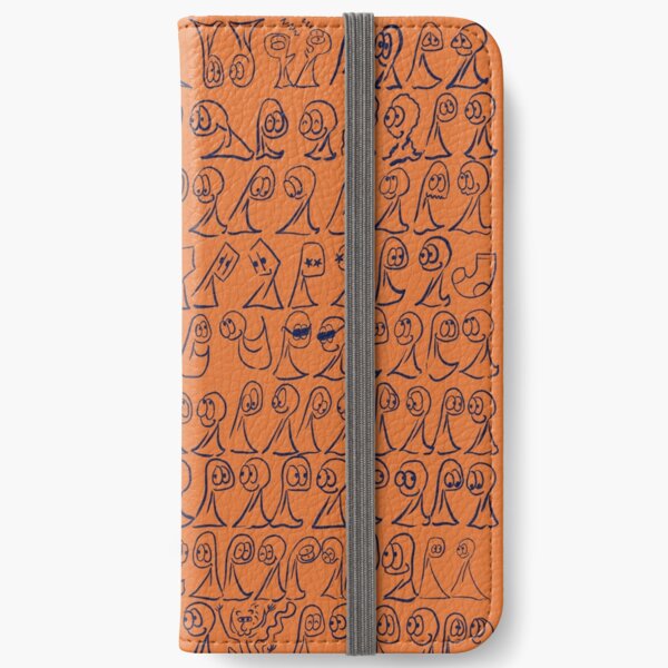 The Many Faces of the Things (brown and blue) iPhone Wallet