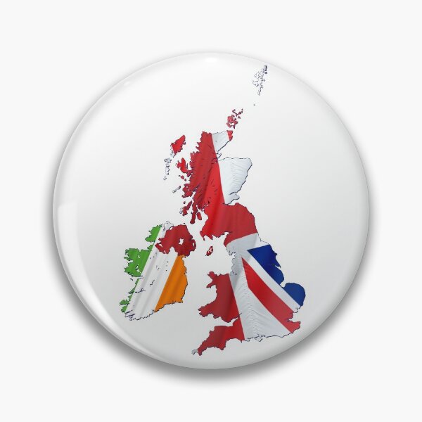Item preview, BRITISH ISLES MAP AND FLAGS designed and sold by Madjack Tees Kiwi SuperStore.