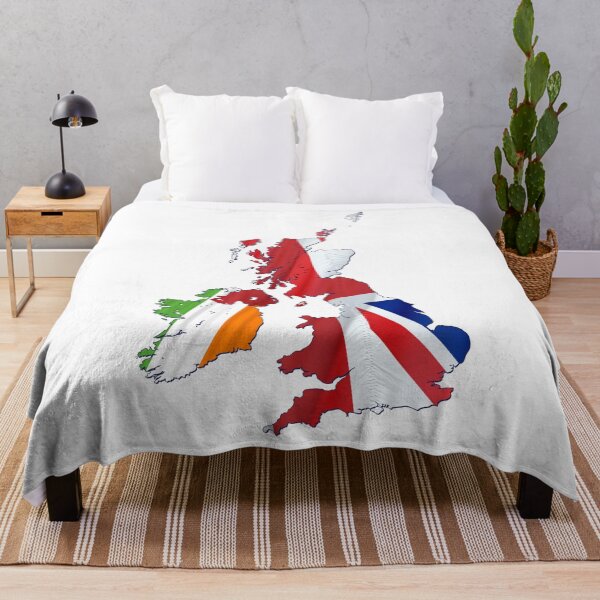 Item preview, BRITISH ISLES MAP AND FLAGS designed and sold by Madjack Tees Kiwi SuperStore.