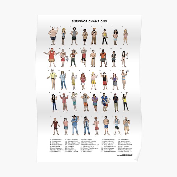 Survivor: Champions - All Winners Artwork Poster