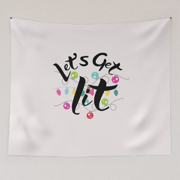 Item preview, let's get lit, christmas lights, merry christmas, getting lit at christmas, christmas gitt for mom, designed and sold by prteacool.