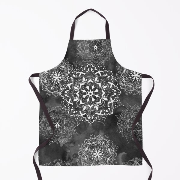 Item preview, Watercolor Mandalas Pattern - Black designed and sold by WickedRefined - Nicole Demereckis.