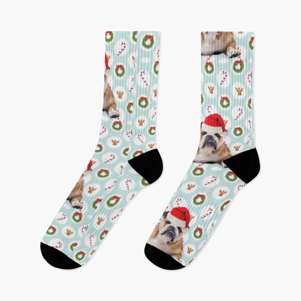 Artikelvorschau, Englische Bulldogge Weihnachten Zuckerstangen entworfen und verkauft von FunShirtDesigns.