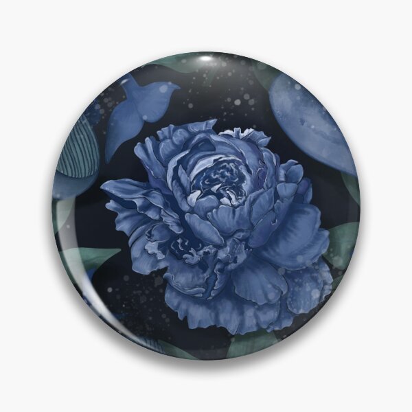 Item preview, Pattern illustration blue whale and peony’s designed and sold by Dobrix.