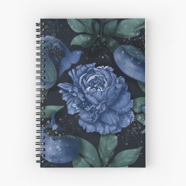 Item preview, Pattern illustration blue whale and peony’s designed and sold by Dobrix.