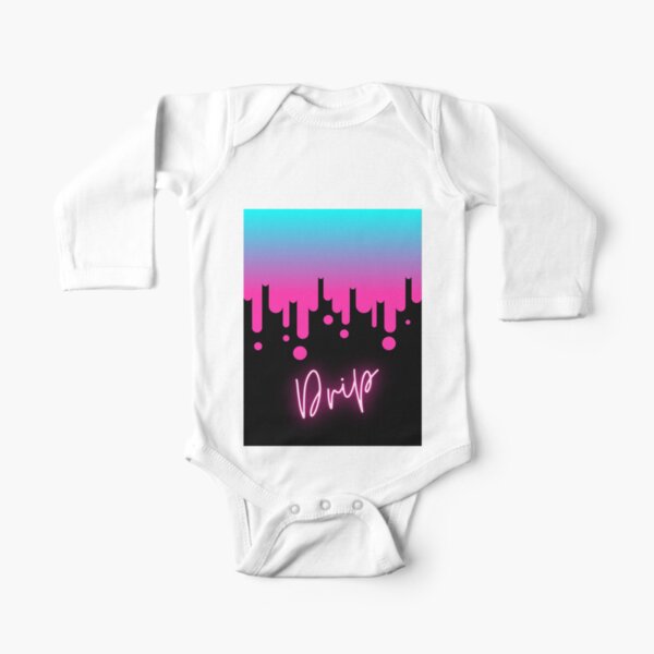 Drip Long Sleeve Baby One Piece Redbubble