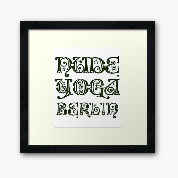 Nude Yoga Berlin X-Mas Framed Art Print